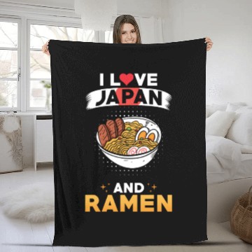 Discover Ramen Japan Love Japanese Food Fleece Blankets