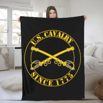Discover Cavalry US Military Regiment 1775 Fleece Blankets