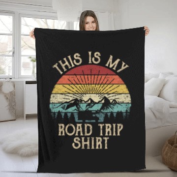 Discover This Is My Road Trip Fleece Blankets RV Vacation Travel