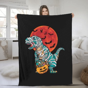 Discover Dinosaur Mummy Pumpkin Lazy Creepy Halloween Fleece Blankets