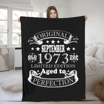 Discover september 1973 Anniversary september 1973 septembe Fleece Blankets