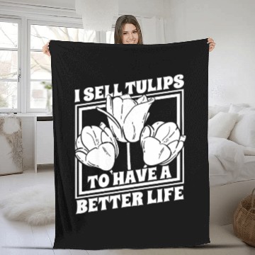 Discover Tulip Gardening Tulips Fleece Blankets