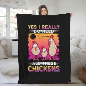 Discover Chickens Chicken Farm Farmer Fleece Blankets