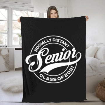 Discover Graduating 2021 Senior Class Back To School Social Fleece Blankets