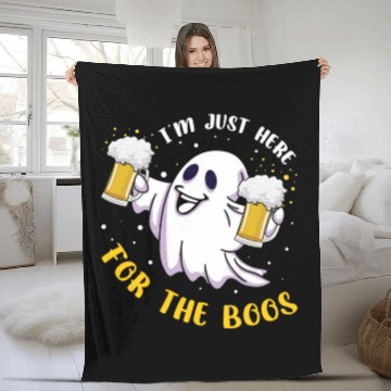 Discover Alcohol Ghost Beer Lover Lazy Creepy Halloween Fleece Blankets