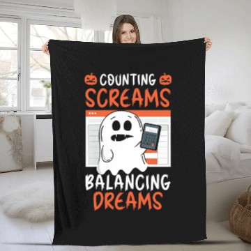 Discover Counting Screams Balancing Dreams Halloween Fleece Blankets