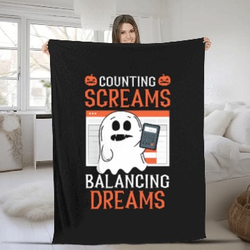 Discover Counting Screams Balancing Dreams Halloween Fleece Blankets