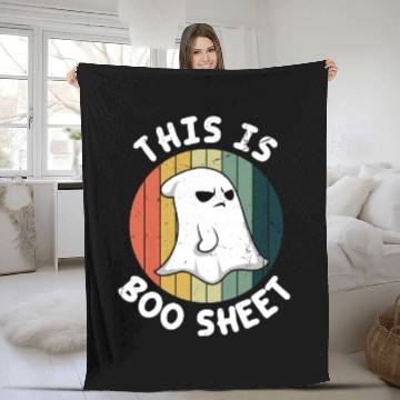 Discover Boo Retro Vintage Costume Ghost Halloween Fleece Blankets