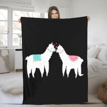 Discover Llama Summer Wedding Anniversary Enet Fleece Blankets