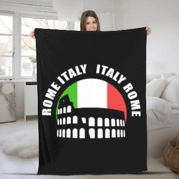 Discover Rome Italy Tourist Guide Fleece Blankets