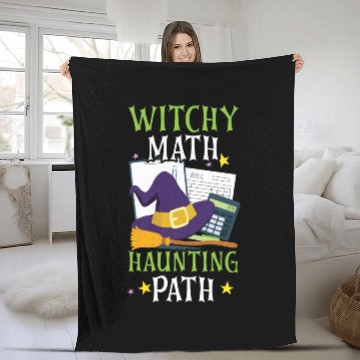 Discover Witchy Math Haunting Path Accountant Halloween Fleece Blankets
