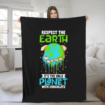Discover Climate Change Environmental Earth Day Planet Fleece Blankets