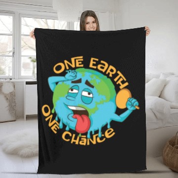 Discover Climate Change Environmental Earth Day Planet Fleece Blankets