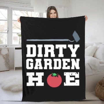 Discover Dirty Garden Hoe Nature Lover Gift Fleece Blankets
