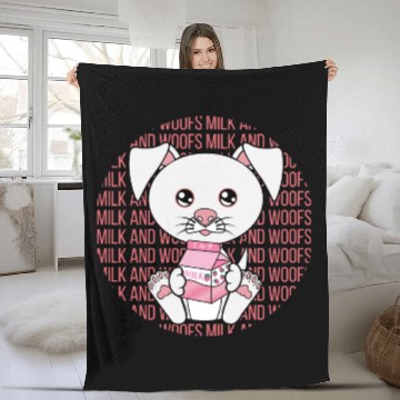 Discover All I Need Is Strawberry Milk And Woofs Fleece Blankets