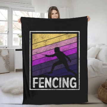 Discover Fencing Sport Sport Fencing Fleece Blankets