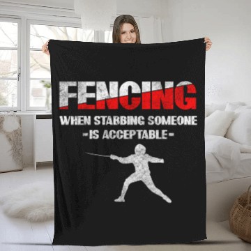 Discover Fencer Fight Sport Fencing Tradition Fleece Blankets