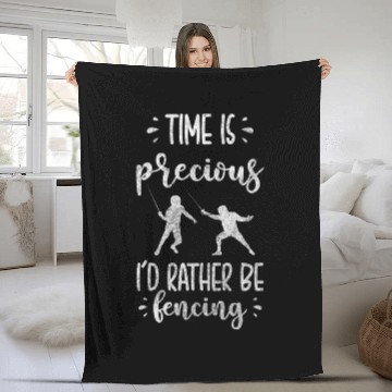 Discover Fencing Sport Fight En Garde Sword Fighting Fleece Blankets
