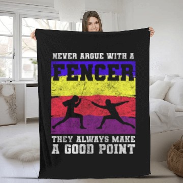 Discover Fencing Sport Sport Sport Fencing Sword Fighting Fleece Blankets