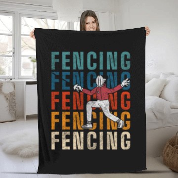 Discover Fencing Duel En Garde Fleece Blankets