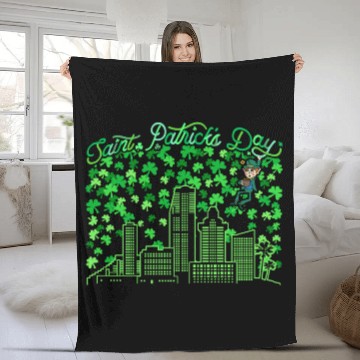 Discover Saint Patrick's Day Miami Florida Fleece Blankets