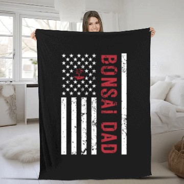 Discover American Flag Bonsai Dad Fleece Blankets