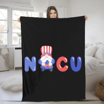 Discover Cute NICU 4th of July Independence Day Design Fleece Blankets