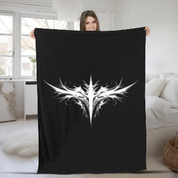 Discover Cyber Sigilism Lightning Bolt Tattoo Design Fleece Blankets