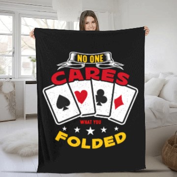 Discover Classic Blackjack No One Cares What You Card Game Fleece Blankets
