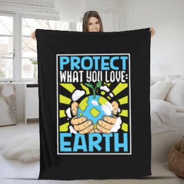 Discover Climate Change Environmental Earth Day Planet Fleece Blankets