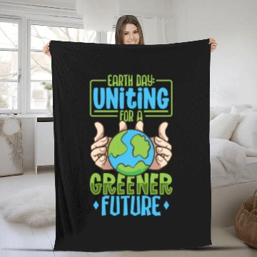 Discover Climate Change Environmental Earth Day Planet Fleece Blankets