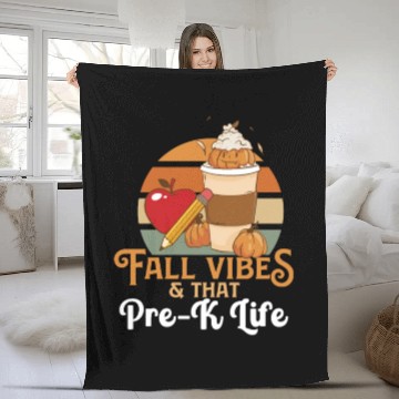 Discover Fall Vibes That Pre-K Life Preschool Teacher Fleece Blankets