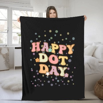 Discover Groovy Happy Dot Day Teacher Kids Fleece Blankets