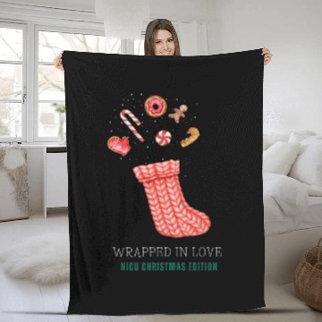 Discover NICU Christmas design | Wrapped in Love Fleece Blankets