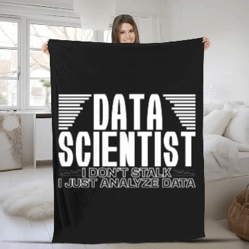 Discover Data Analyst Joke Science Statistical Modeling Big Fleece Blankets