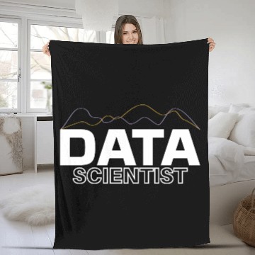 Discover Data Scientist Science Big Modeling Data Analyst Fleece Blankets