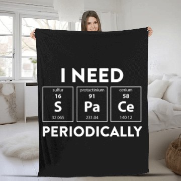 Discover Funny Science Periodic Table Of Elements Space Gag Fleece Blankets