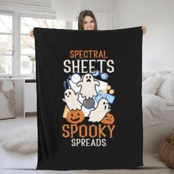 Discover Spectral Sheets Spooky Spreads Scary Halloween Fleece Blankets