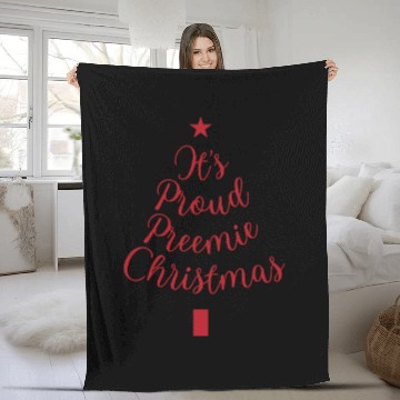 Discover NICU Christmas tree design | Proud Preemie Fleece Blankets