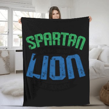 Discover SPARTAN ON SATURDAY LION ON SUNDAY - Warrior Fleece Blankets