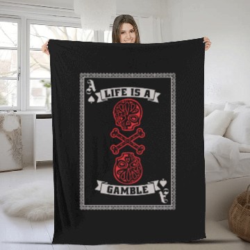 Discover Classic Blackjack Life Is A Gamble Loves Gambling Fleece Blankets