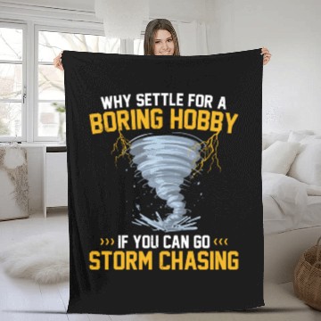 Discover Storm Chaser gift idea | Tornado Meteorologists Fleece Blankets