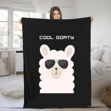 Discover Cool Goaty Unisex Jersey Short Sleeve Fleece Blankets