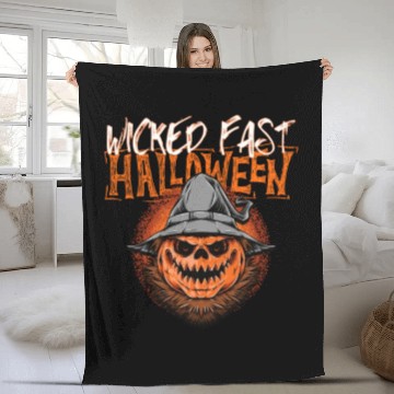 Discover Wicked Fast Halloween Run Fleece Blankets