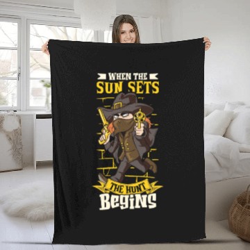 Discover Vampire Hunter Undead Slayer Stake and Cross Fleece Blankets