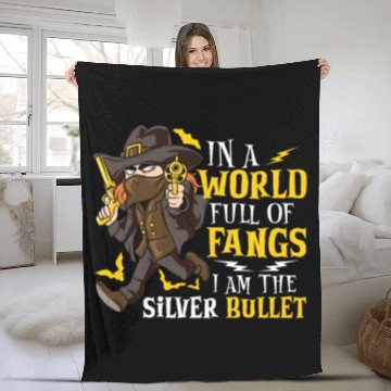 Discover Vampire Hunter Undead Slayer Stake and Cross Fleece Blankets