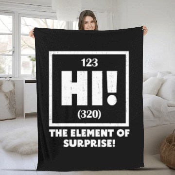 Discover Ah The Element of Surprise Chemistry Science Humor Fleece Blankets
