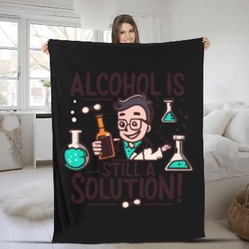 Discover Alcohol ia solution Fleece Blankets