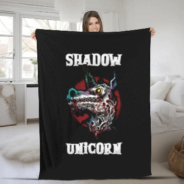 Discover Dark Unicorn Horror Unicorn Midnight Unicorn Dark Fleece Blankets