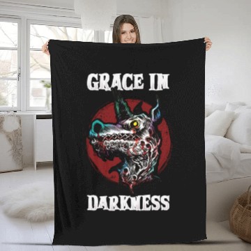 Discover Dark Unicorn Horror Unicorn Midnight Unicorn Dark Fleece Blankets